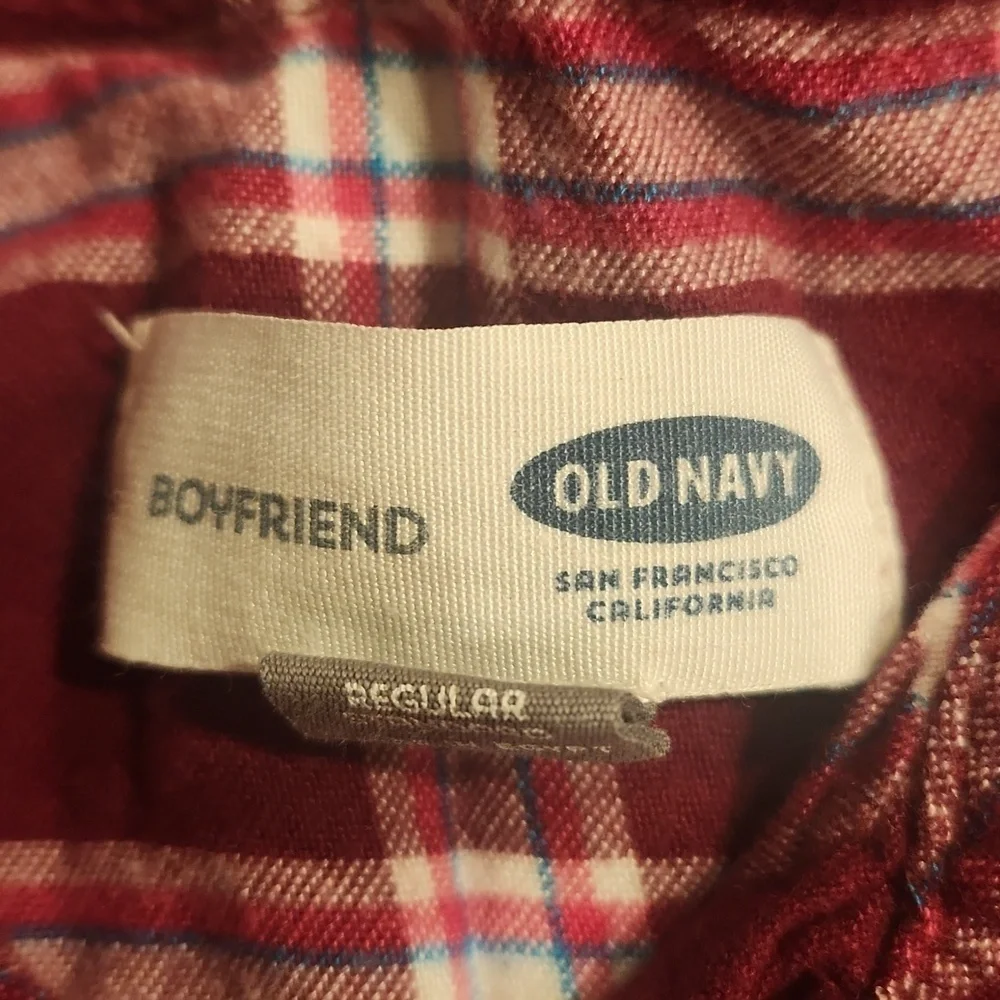Old Navy Plaid Button Down. Size XS- Style Boyfriend